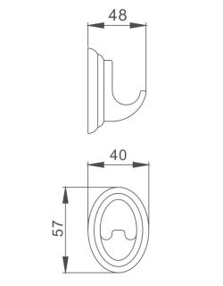 Крючок для ванной комнаты Haiba HB1505-1 хром